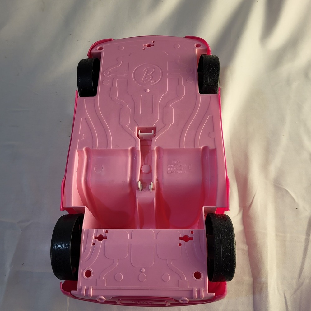 2013 Mattel Barbie Pink Glitter 2 seat convertible toy car - Picture 7 of 8